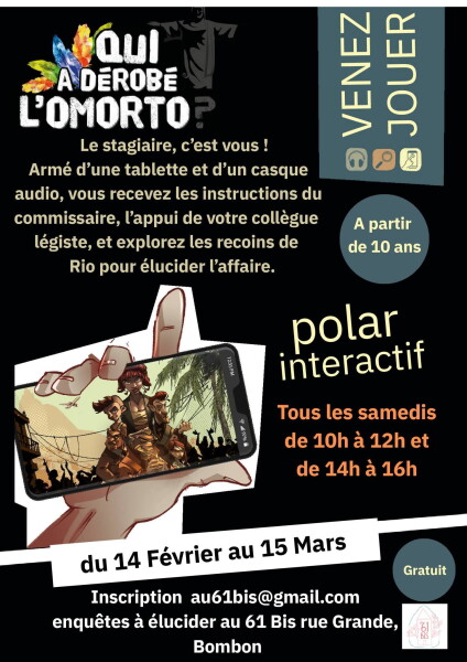Couverture de Polar interactif &agrave; Bombon : Qui a d&eacute;rob&eacute; l'Omorto ? 