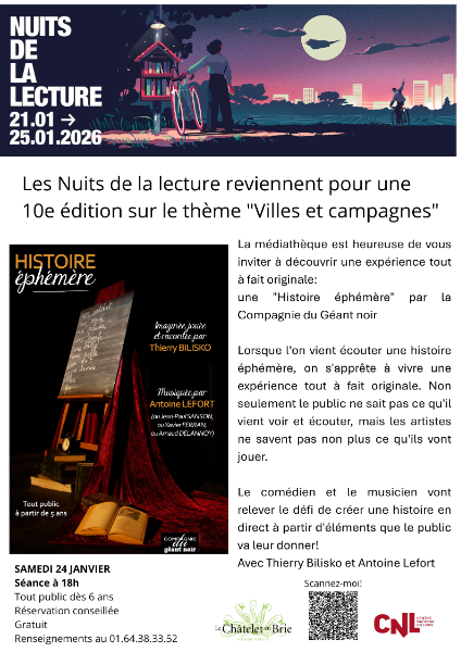 Couverture de Nuits de la lecture au Chatelet-en-Brie